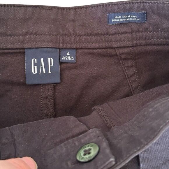 Gap Black Khaki Twill Cargo Mini Skirt Y2K Size 4 NWT - Picture 4 of 8